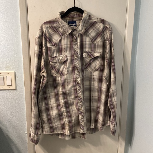 Wrangler Vintage Pearl Snap Western Shirt XL - Picture 1 of 8